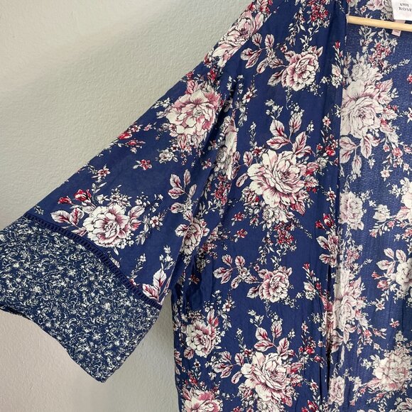 Knox Rose Womens Plus XXL Floral Kimono Cardigan Lightweight - Picture 10 of 10